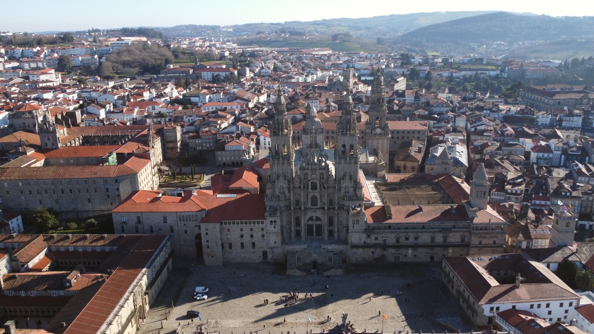 catedral santiago de compostela dron